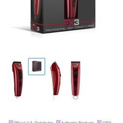 Babyliss Pro FX3 Red Clippers Comes With Box 