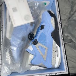 NIKE AIR JORDAN RETRO 4 UNIVERSITY BLUE US 8.5 100% AUTHENTIC 