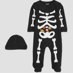 Baby Skeleton Halloween Costume Size 3 Months 