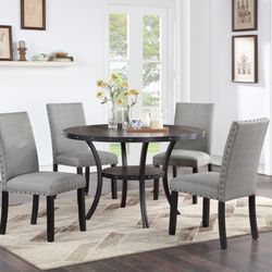 Dining Set.  5-pc Dining Set 1 Table 4 Chairs.  Brand New In a Box    Comedor De 5 Piezas 4 Sillas 1 Mesa Nuevo En Caja 