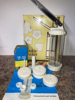 Vintage Cookie Maker and Decorating Press - With 18 Disks