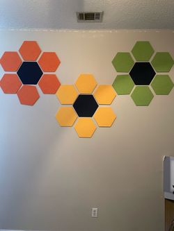 Hexagon Noise Cancelling Wall Art Pieces