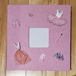 Pink Dance/Ballet Scrapbook with 3D Stickers on Cover (25 pages)