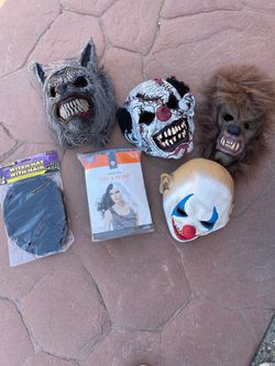 Halloween Costume Masks and Accessories Bundle
