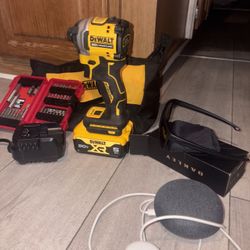 Dewalt Drill. Oakley Sunglasses. Google Home