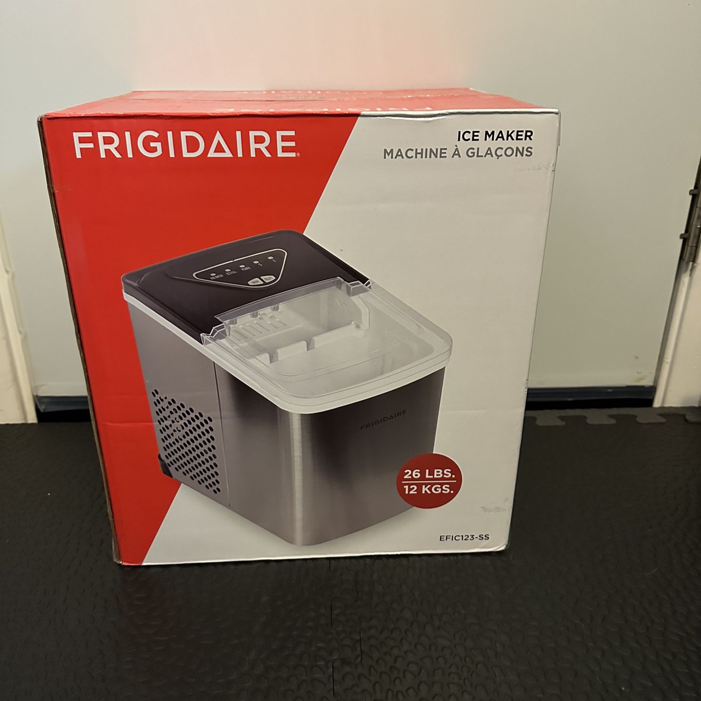 Frigidaire Stainless-Steel 26-lb. Bullet-Shaped Ice Maker