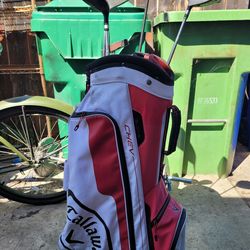 Callaway Chev Golf Bag and clubs