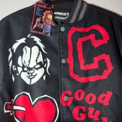 UNIVERSAL STUDIOS CHUCKY GOOD GUYS VARSITY HALLOWEEN HORROR JACKET