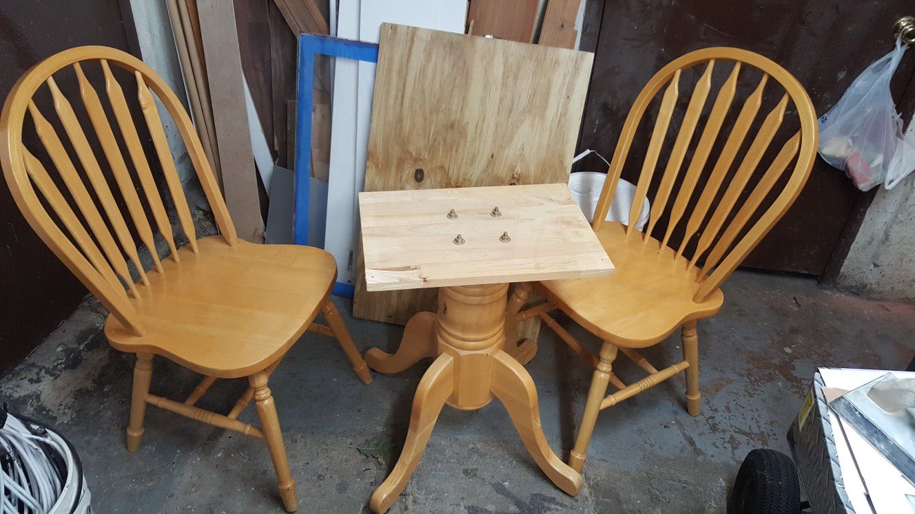 Solid Wood Kitchen Table Chairs Dining Set