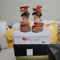 Multi Color Strappy Heel