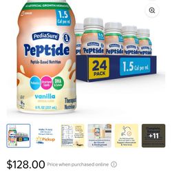 Pediasure Peptide 1.5 - 24 Pack - 5 Boxes Available 