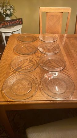 Set of (8) Clear Round Glass 10” Dishes