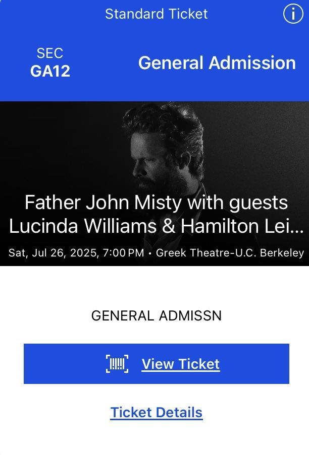 Father John Misty Tickets (two)