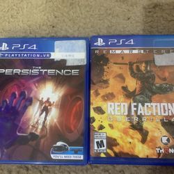 PS4 Games The persistence, Red faction Guerrilla 