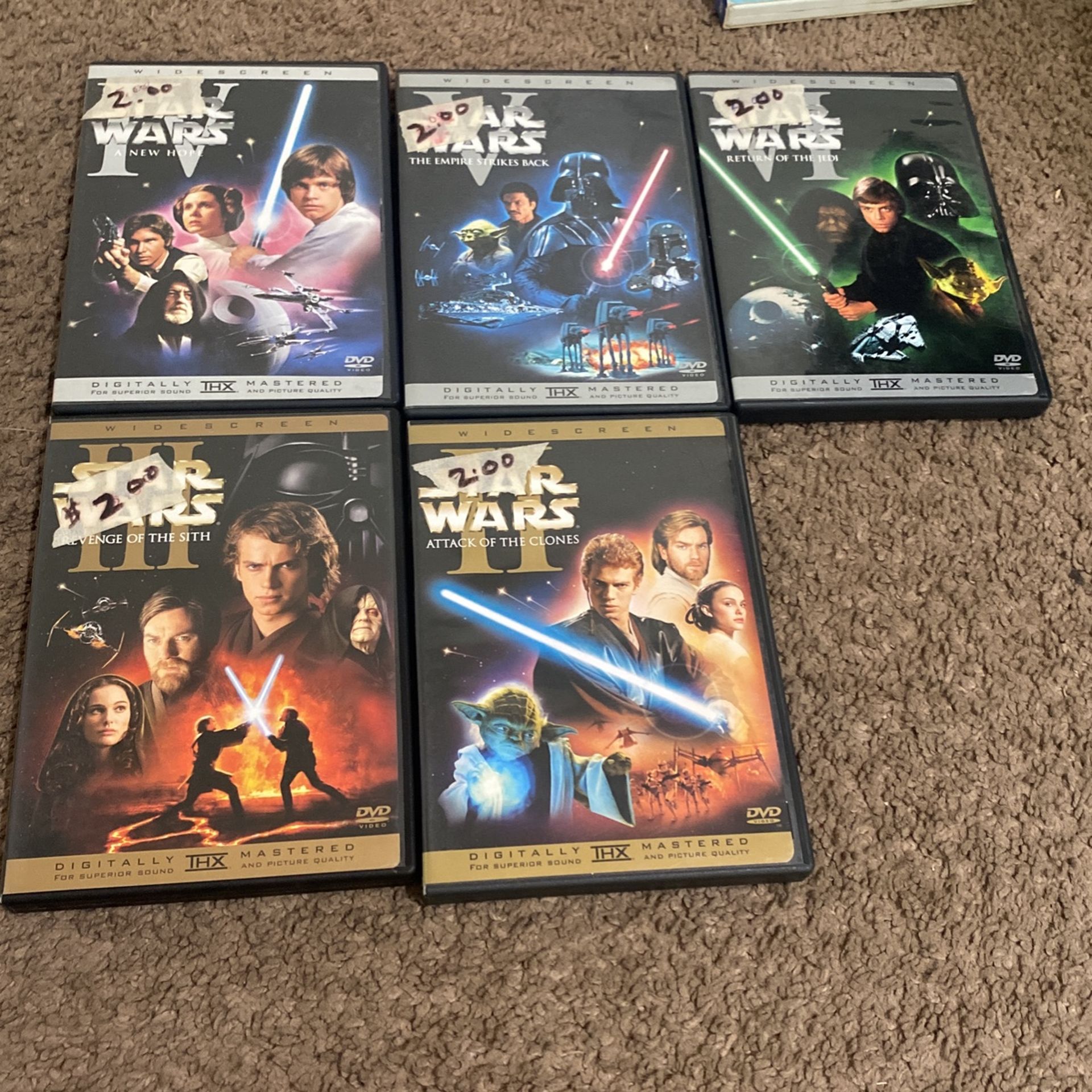 Bunch Of Star Wars dvds