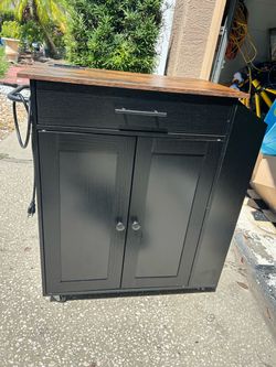 Small Kitchen Island Cart with Storage