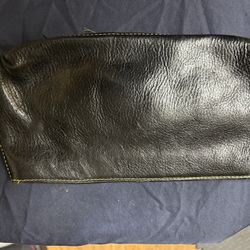 Small Black Leather Clutch Bag