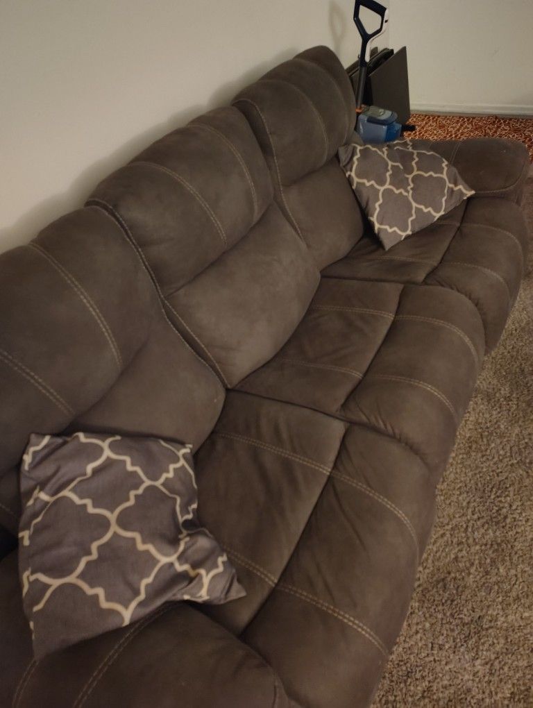 Beautiful Couch Set With Reclining Seats
