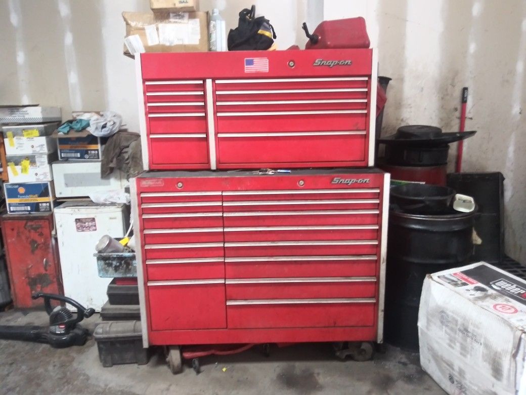 Snap-on tool box with a lot of tools