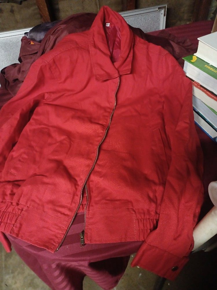 Rebel Without A Cause Jim Stark Red Cotton Fleece Jacket