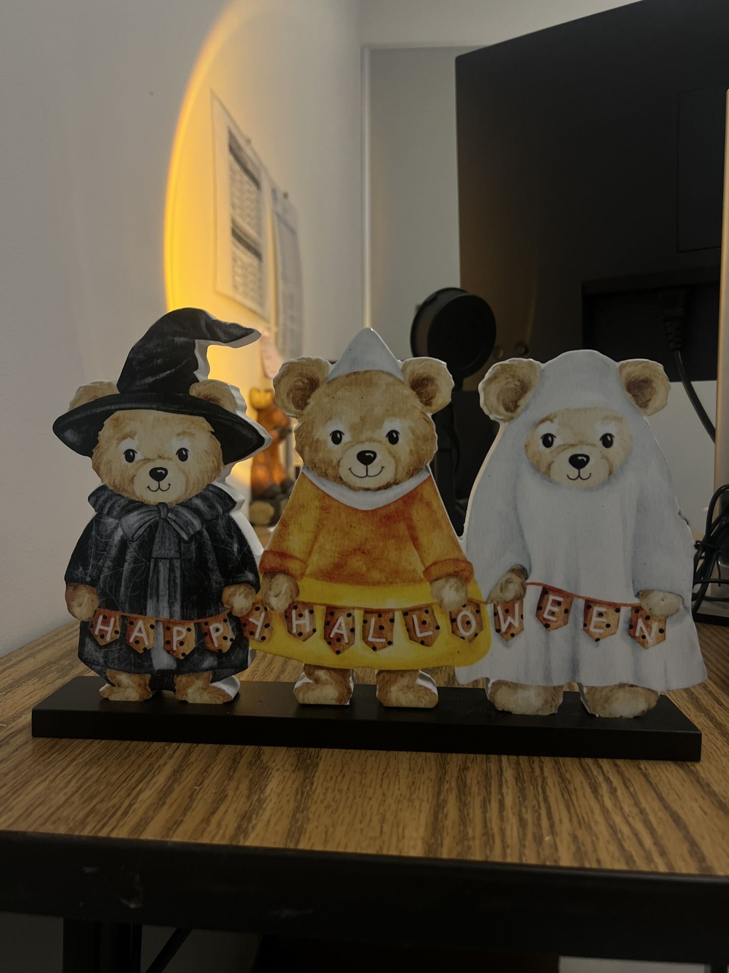 Happy Halloween Teddy Bear Sign