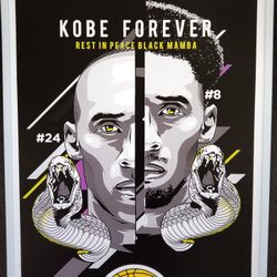 FTP Supreme Kobe Lakers LA Boost Glass 350 Frame 4D 11x17 