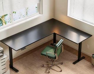 NEW 63” Electric L-Shaped Standing Desk – Black | $119