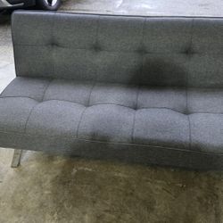 Tufted Convertible Sofa/Bed, Woven Polyester Fabric