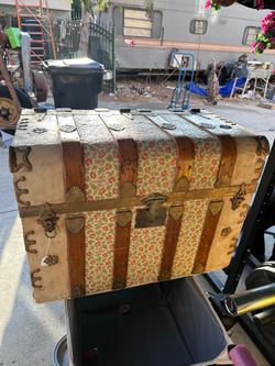 Antique Dome Top Steamer Trunk