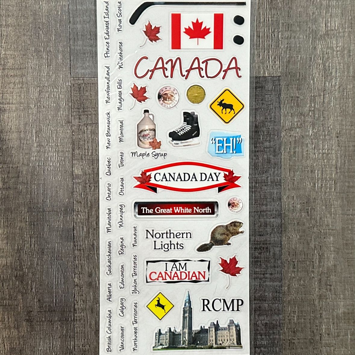 New Canada Travel Scrapbook Stickers