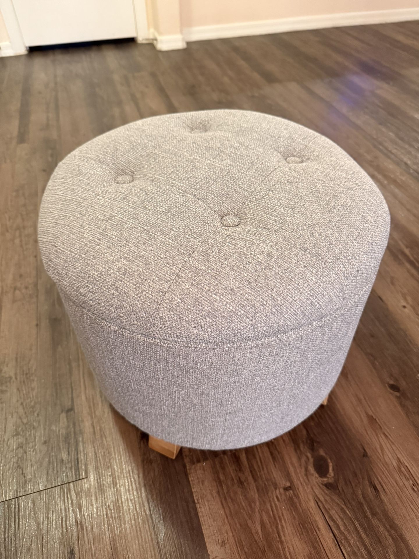 Round Storage Ottoman
