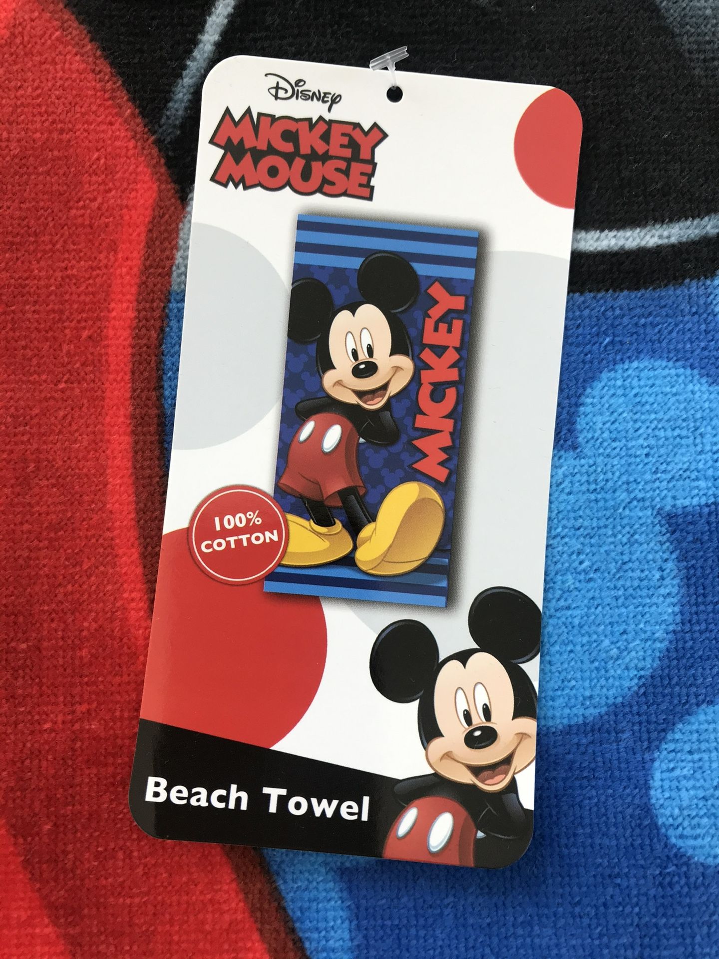 NEW Mickey Mouse with Stripes Towel