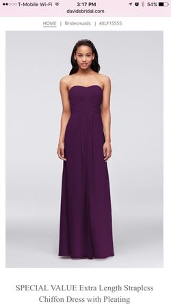 Plum color bridesmaid dress size 4 or 2