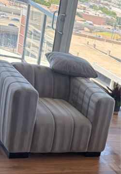 Large Suede Sofa Chairs