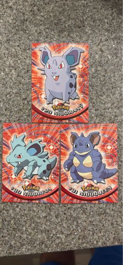Pokémon Topps Cards Nidoran Nidorina Nidoqueen Set