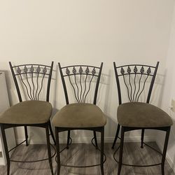 (3) 24” Amisco High End Bar Stools