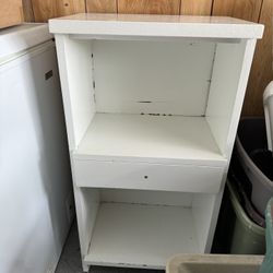 White Wooden Single Dresser