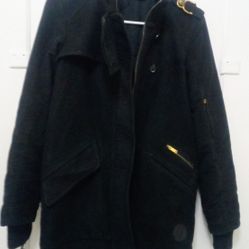 GUCCI MEN'S SIZE LARGE BLACK MILITARY COAT, RETAILS FOR $3,800 ASKING $800 OBO