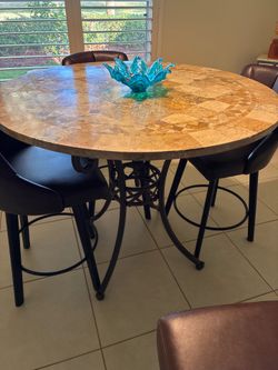 Marble kitchen table and 4 chairs