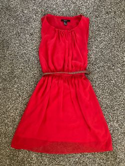 Women’s Red Knee Length Dress