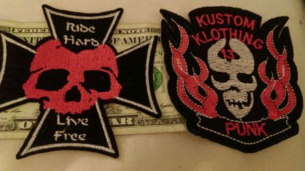 New skull patches iron on