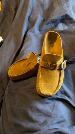 Birkenstock Buckley Women Tan Suede Buckle Mule Clogs
