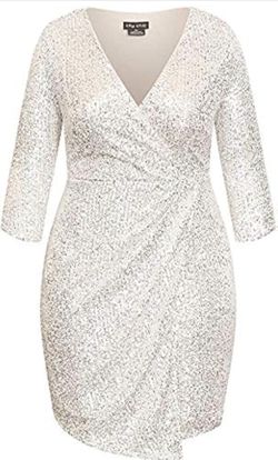 City Chic Women's Plus Size Dress Razzle