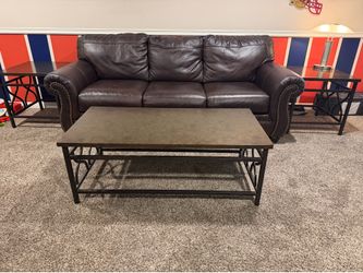 Sleeper sofa with tables