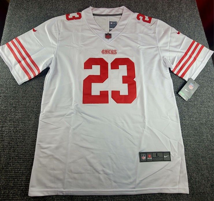 San Francisco 49ers Size Large Christian McCaffrey White Jersey