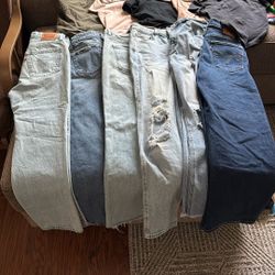 Size 26 Waist Jeans & Small Tshirts
