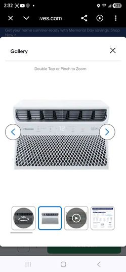 Hisense WC08W25A Window Air Conditioner, 8,000 BTU, White