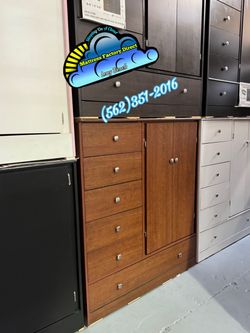 Cherry wood Pacoima jumbo Six Drawer Dresser wardrobe Storage Mueble Ropero