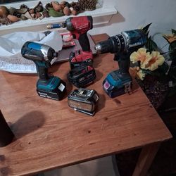 1 Makita Impact 1 Makita Drill 3 18 Volt Battries  1 Milwaukee 18 Volt Impact And 2 M18 Battries All For 200.00 Cash 