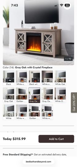 Fireplace tv stand new unopened box